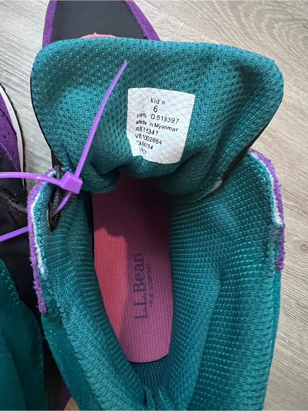 L.L. Bean Kids Purple, Black & Teal High-Top Sneakers never used.